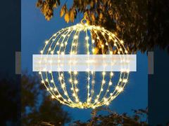 Christmas foldable ball lights, LED illuminated spherical lights, outdoor European-style landscape lights, spherical garden lights.