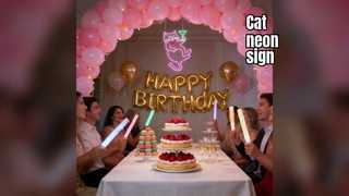 Cat neon sign