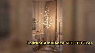 6FT LED Black Tree Light for Stunning Home Decor