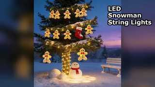 LED Snowman String Lights