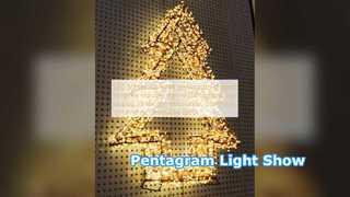 Outdoor Pentagram Light Show Decor