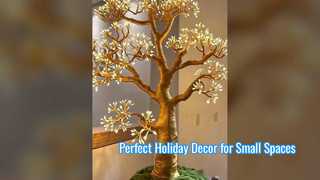 Modern Pre Lit Spiral Christmas Tree for Small Spaces
