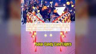 Solar Candy Cane Lights for Festive Outdoors